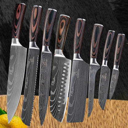 Choply™ Damascus Knife Set