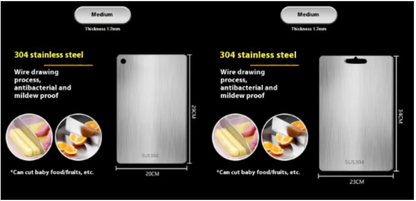 Choply™ Stainless Steel Double Sided Cutting Board