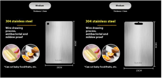 Choply™ Stainless Steel Double Sided Cutting Board