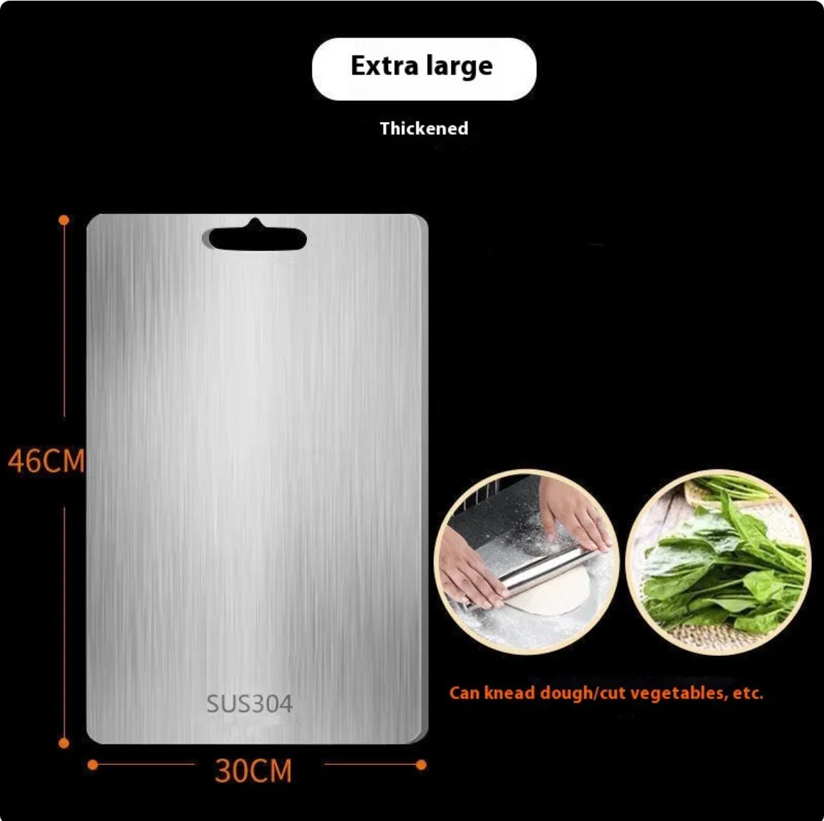 Choply™ Stainless Steel Double Sided Cutting Board
