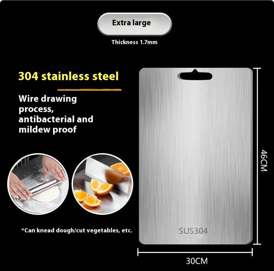 Choply™ Stainless Steel Double Sided Cutting Board