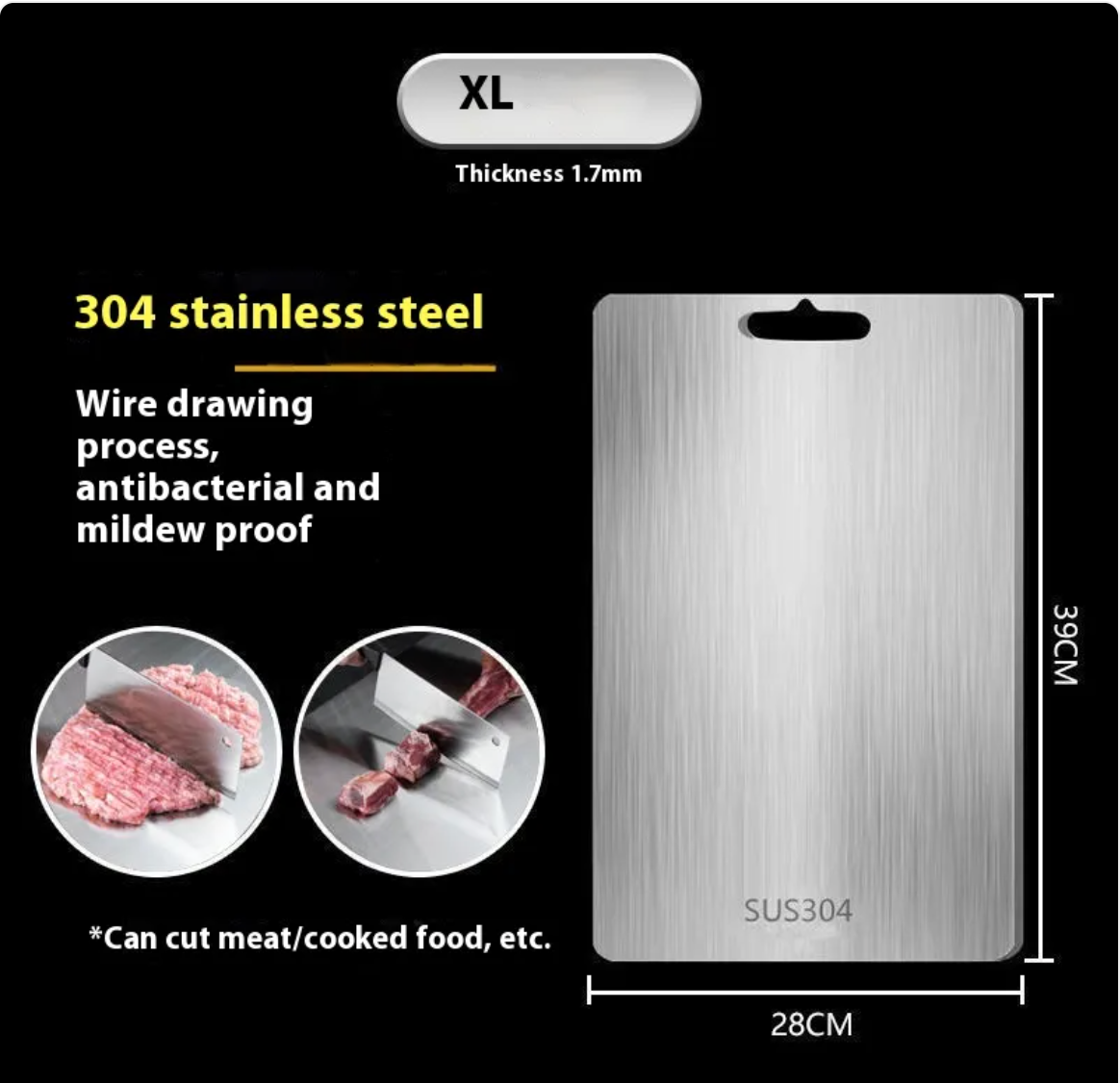 Choply™ Stainless Steel Double Sided Cutting Board